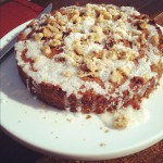 Easter Brunch Cake: Spiced Carrot Cake w/ Walnut Coconut Glaze (Paleo)