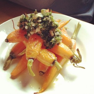Roasted Carrots with Salsa Verde